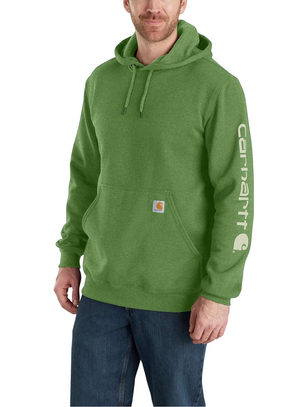 Carhartt Green Pullover Hoodie iconic k288 logo